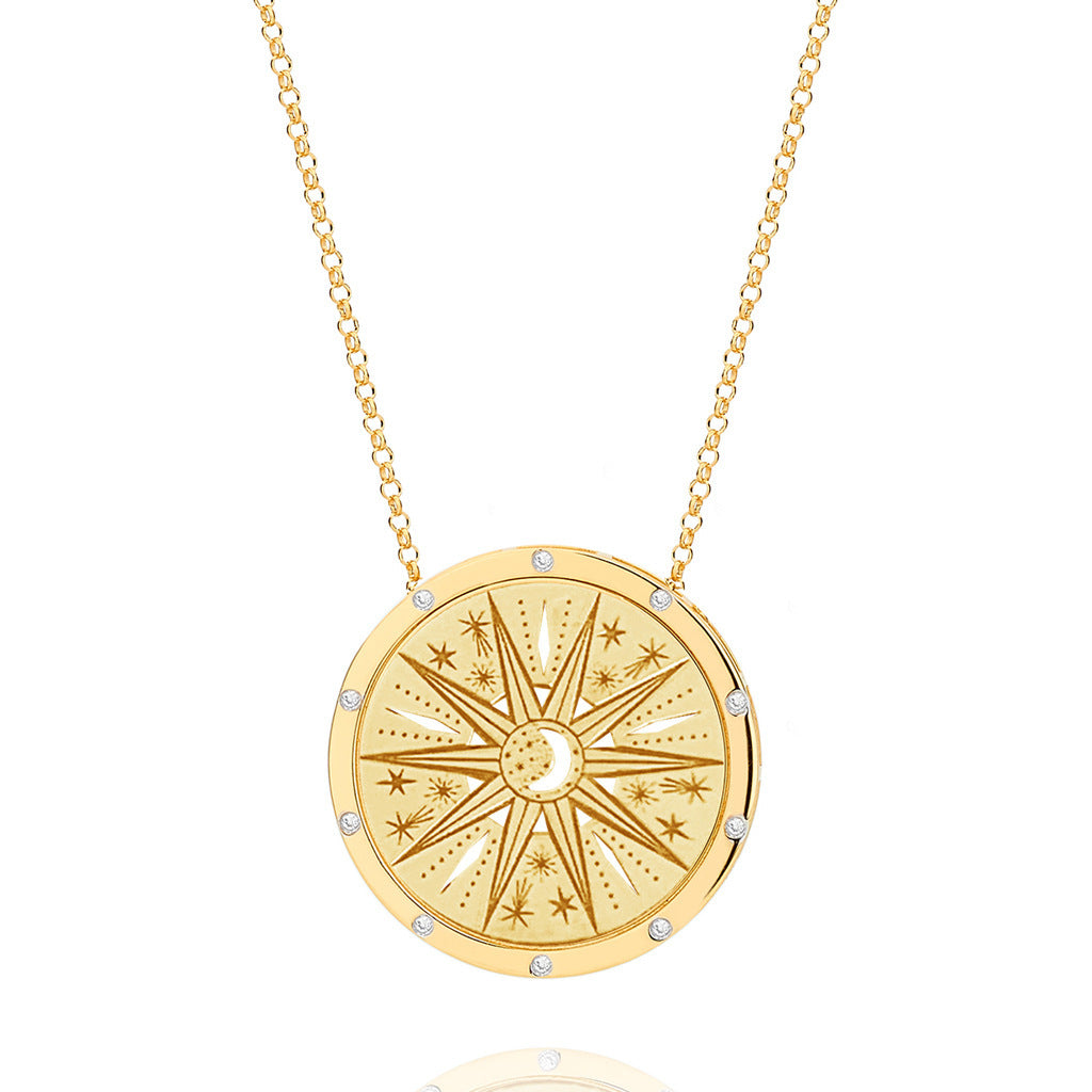 Tarot Cards Necklace -Eye-Moon-Sun