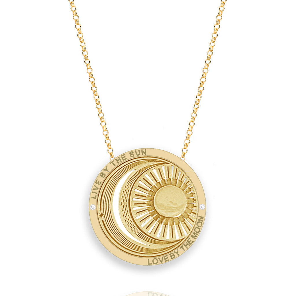 Tarot Cards Necklace -Eye-Moon-Sun