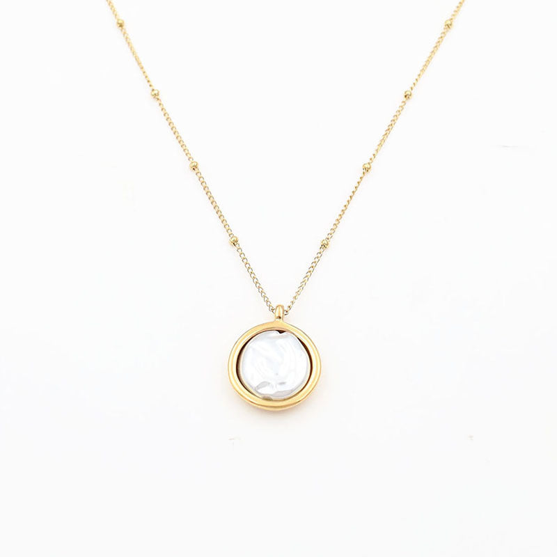 Pearl Button Necklace