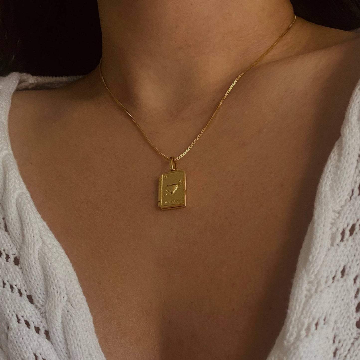 Locket Necklace-Luna & Corazón