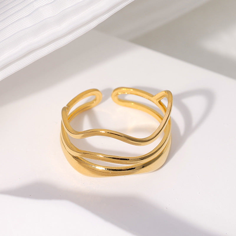 Wavy Lines Ring