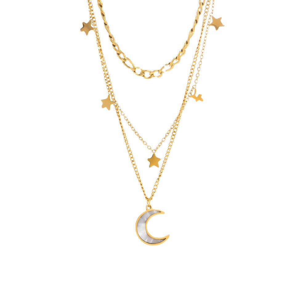 Moon and Stars Necklace